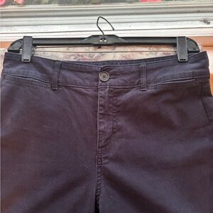 LOFT Navy Straight Leg Ankle Pants